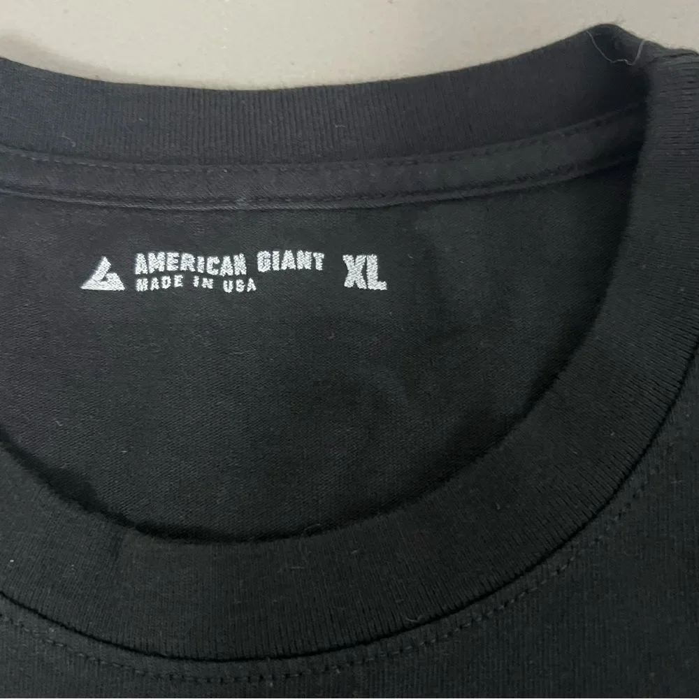 American Giant Mens Vintage Crew Tee Size XL Black Short Sleeve 100% Cotton